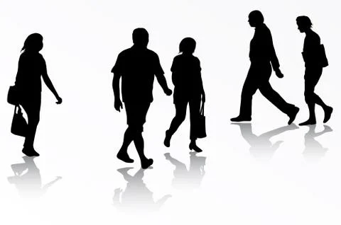 People silhouettes Stock-Illustration