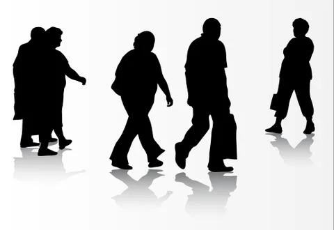 People silhouettes Stock Illustration