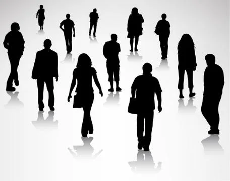People silhouettes Stock-Illustration