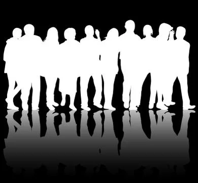 People silhouettes Stock-Illustration