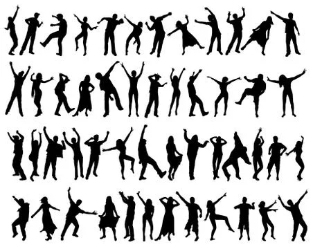 People silhouettes Stock-Illustration