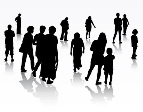 People silhouettes Stock-Illustration