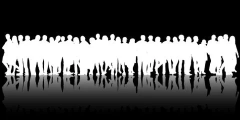 People silhouettes Stock Illustration