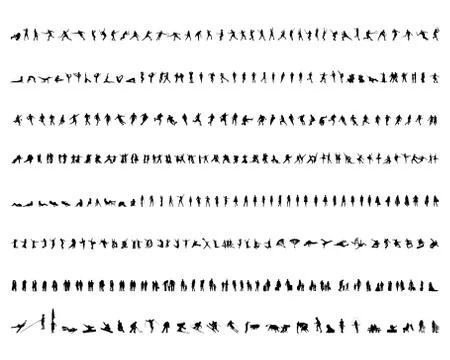 People silhouettes Stock Illustration