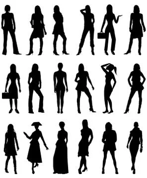 People Silhouettes Stock Illustration