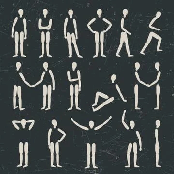 People silhouettes Stock Illustration