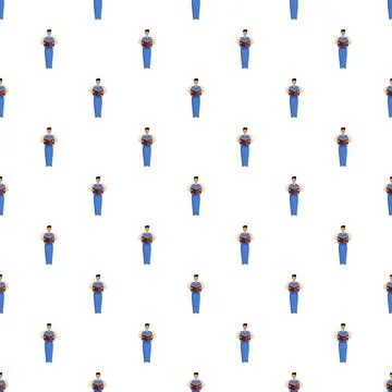 People singing in choir seamless pattern background Stock Illustration