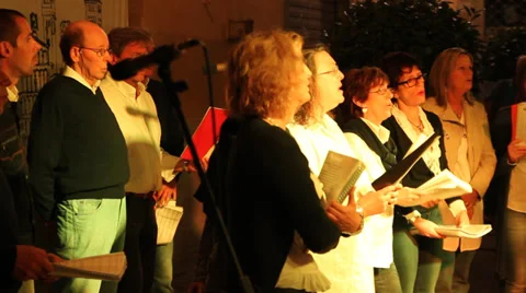 People singing Stock Footage 31739746