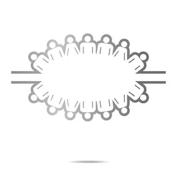 People sitting around the table. Board meeting Stock Illustration