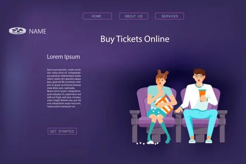 People sitting in cinema Stock Illustration