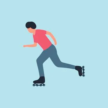 People Skating Stockillustratie