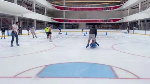 People in Skating Rink Stock Footage 246990080