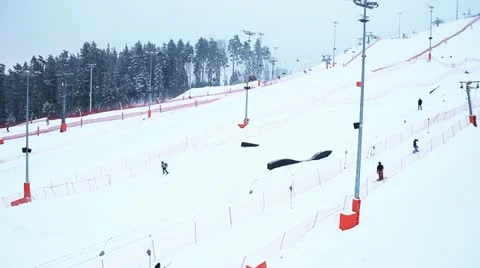 People skiing Stock Footage 20440985