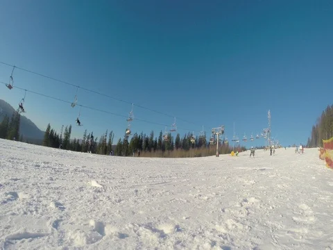 People skiing Video stock 72294950