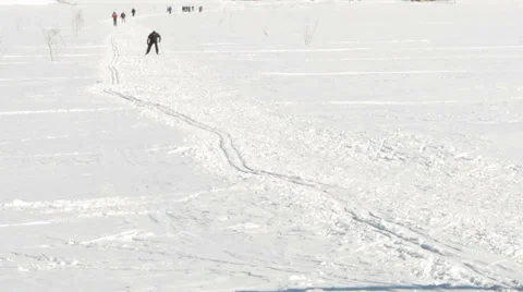 The people skiing in the winter Vidéo 36644611