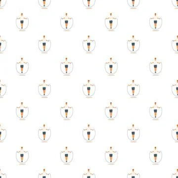 People skipping rope repeating seamless pattern Illustrazione stock