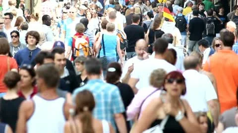People Slow Motion Crowd Vídeo Stock 11355492