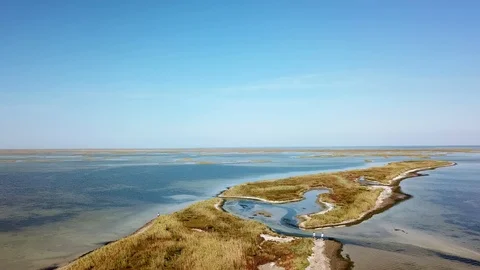 People on the small island Stock Footage 126857634