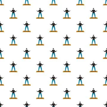 People snowboarding pattern design for winter sports Stock Illustration