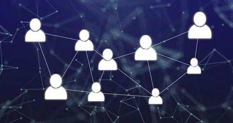 People Social network Connection Plexus Background 動画素材 169378385