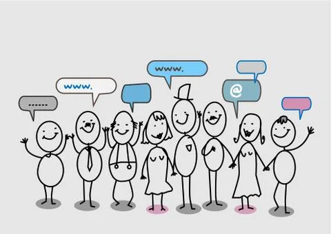 People social network Stock Illustration