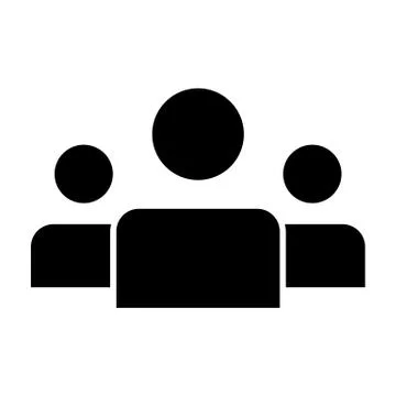 People solid icon. Crowd vector illustration isolated on white. Team glyph style Stock Illustration