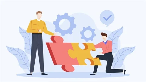 People with solution and solving problem concept illustration business animated Video stock 282763549