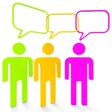 People Speaking Meaning Point Of View And Confab Chat 스톡 일러스트