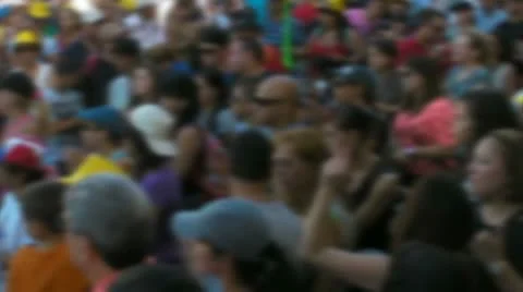 People spectators out of focus Stock Footage 10688444
