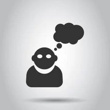 People with speech bubble icon in flat style. Business agreement vector illus イラスト素材