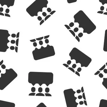 People with speech bubble icon in flat style. Chat vector illustration on whi イラスト素材