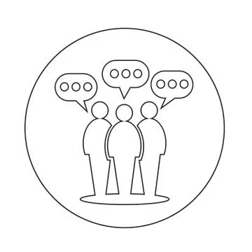 People Speech Bubble Icon Stock Illustration