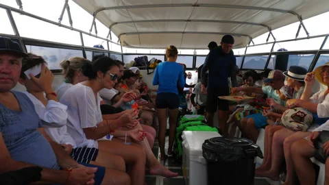 People on a speedboat Stock Footage 233153143