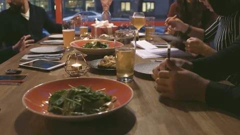 People spending after work time in the bar. Video stock 99565552