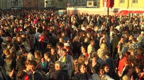 The people on the square 스톡 동영상 5296432