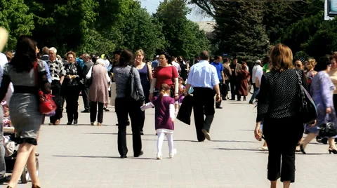 People on square Video stock 5711362