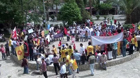 People on the square Stock Footage 11356317
