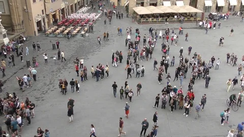 People in square Video stock 101703057