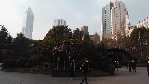 People Square, Shanghai Stock Footage 123091642