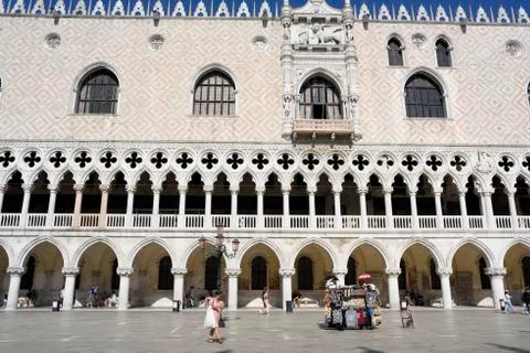 People in St. Mark's square Stock Photos