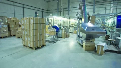 People stacked boxes. Motion timelapse Stock Footage 32351615