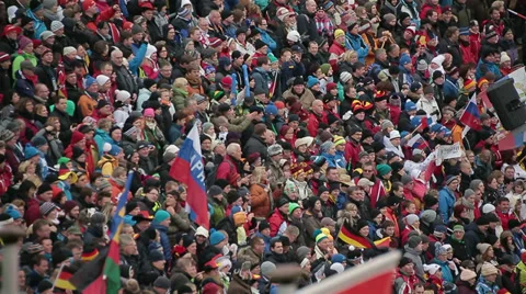 People in the stadium Stock Footage 37135090