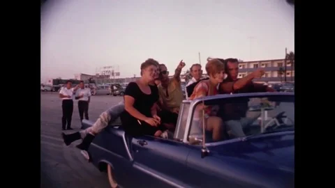 People stand and wait for the space shuttle mission - 1959 Stock Footage 96021652
