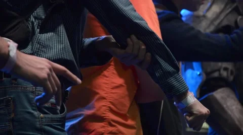 People stand on the stage Stock Footage 56999908