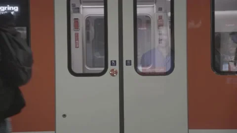 People standing in front of a Subway Stock Footage 149242514