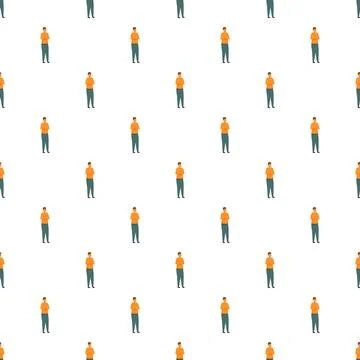 People standing in pattern showing community and connection Illustrazione stock