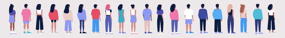 People standing together Stock Illustration