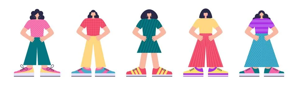 People standing together Stock Illustration