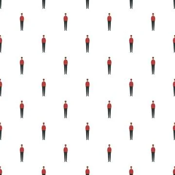 People standing in a uniform pattern seamless background Illustrazione stock