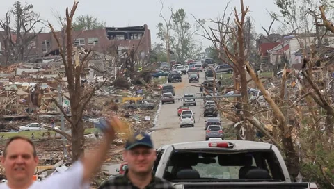 People Start Clean-up After Tornado (HD) c Stock Footage 5504916